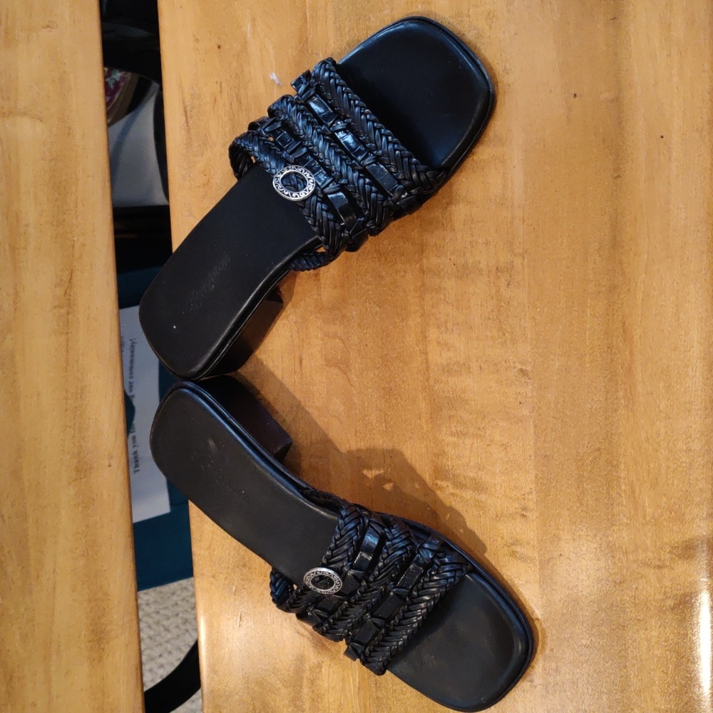 Brighton black sandals size 7 made in Brazil - Picture 3 of 12